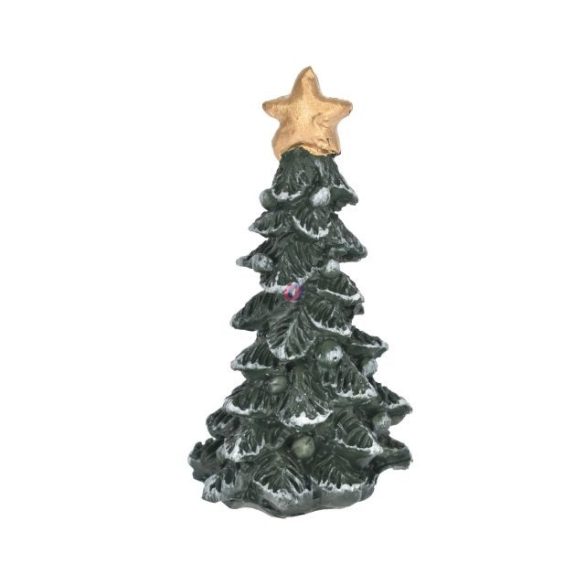 3 db-os Mini Fenyőfa dekoráció téli falu kellék 4,8 cm