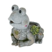 Kerti figura béka kaspóval 16 cm