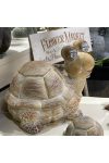 XL Cuki napelemes teknősbéka figura kő hatású 32 cm 2 db led kültéri dekoráció