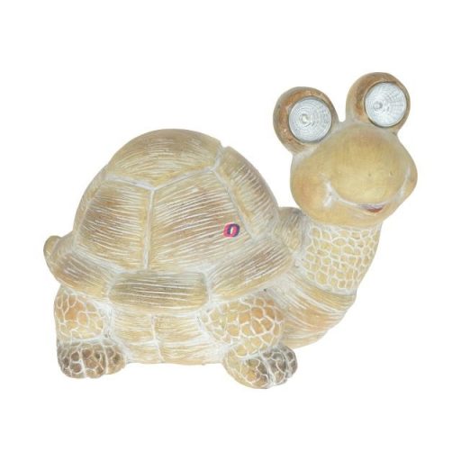XL Cuki napelemes teknősbéka figura kő hatású 32 cm 2 db led kültéri dekoráció
