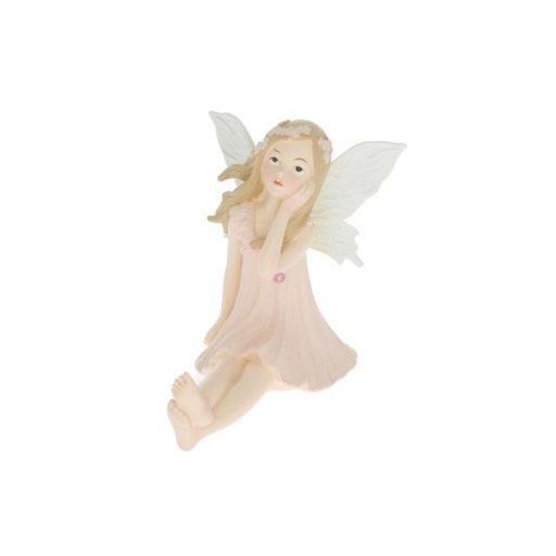 Tündér ülő műanyag 11,5x18x14 cm rózsaszín