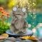 Cuki napelemes béka figura fa hatású15 cm 2 db led kültéri dekoráció