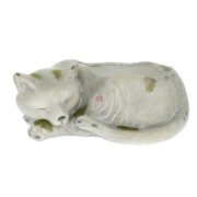 Kerti figura Fekvő macska, mohás, kaspóval 34,5 cm