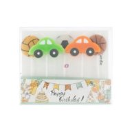 Szülinapi gyertya autó, labda 2 cm 5db/szett