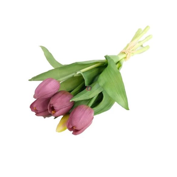 Selyemvirág Tulipán csokor 5 szálas 30 cm