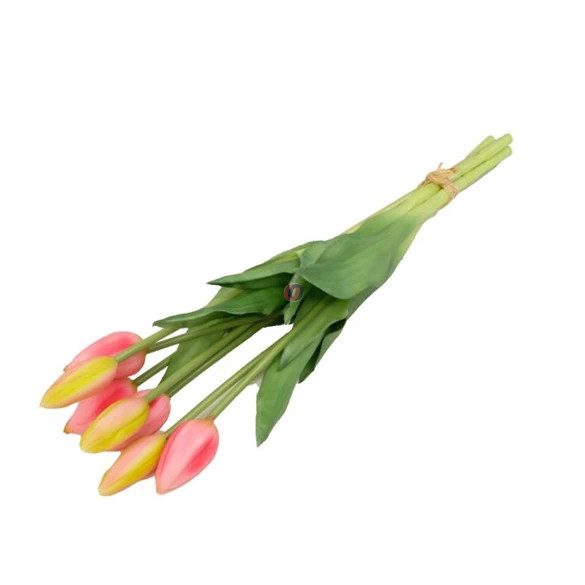 Selyemvirág Tulipán csokor 7 szálas 44 cm