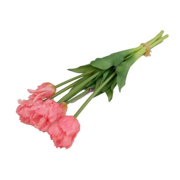 Selyemvirág papagáj Tulipán csokor 5 szálas 47 cm