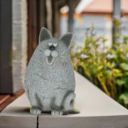 Kerti figura Macska kaspóval kerámia 33 cm