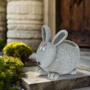   Kerti figura Ultra cuki nyuszi figura kaspóval kerámia 30 cm