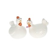 Csirke kerámia 5,5x4,9x5,9 cm fehér 2 féle