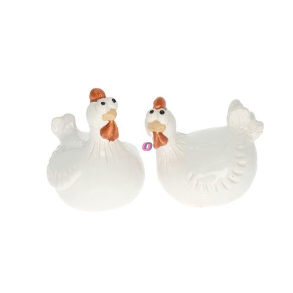 Csirke kerámia 5,5x4,9x5,9 cm fehér 2 féle