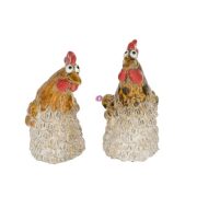 Tyúk álló kerámia 5,9x4,6x9,8 cm barna 2 féle
