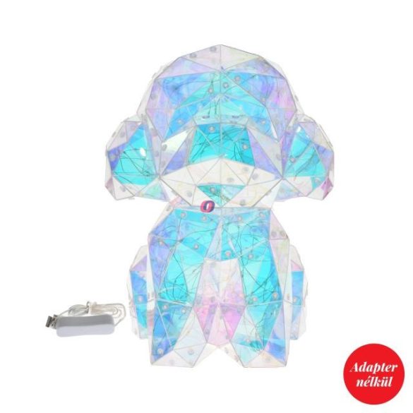 Kutya LED-es műanyag 30 cm irizáló