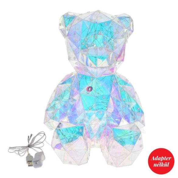 Medve LED-es műanyag 40 cm irizáló