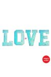 Love felirat LED-es műanyag 25x70 cm irizáló