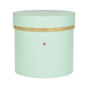 Kalapdoboz arany szegéllyel papír 10x10 cm menta