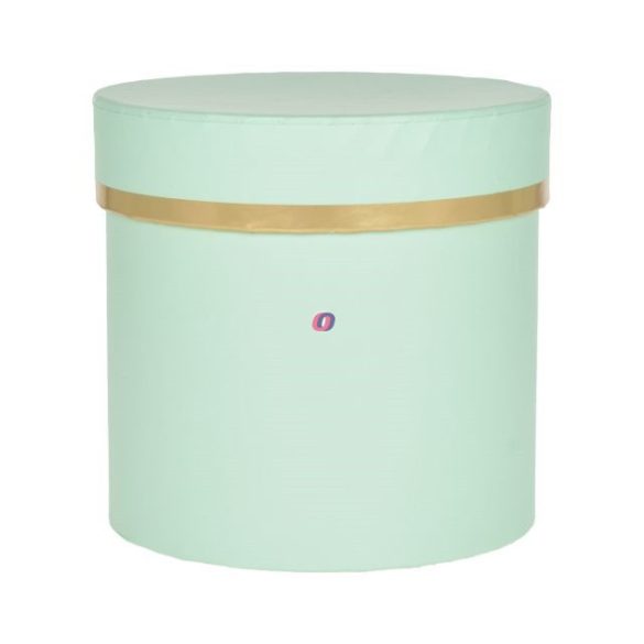 Kalapdoboz arany szegéllyel papír 10x10 cm menta