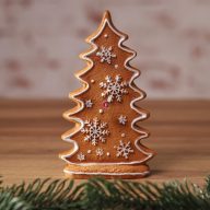 Mézeskalács fenyőfa figura, poly 16 cm