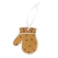   Mézeskalács kesztyű akasztós poly 6,2x0,8x6,7 cm barna, fehér