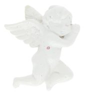   Angyal fekvő öntapadós poly 4,4x0,9x4 cm fehér 4 db-os szett