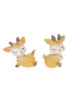2 db-os Cuki őzike figura ülő, fekvő 5 cm
