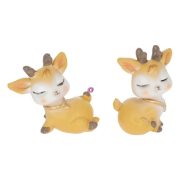 2 db-os Cuki őzike figura ülő, fekvő 5 cm