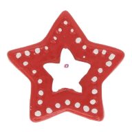   8 db-os Dekor mézeskalács csillag piros, öntapadós 2,6 cm