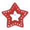 8 db-os Dekor mézeskalács csillag piros, öntapadós 2,6 cm