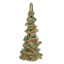 Fenyő, LED-es kerámia 8,7x8,7x20,2 cm zöld