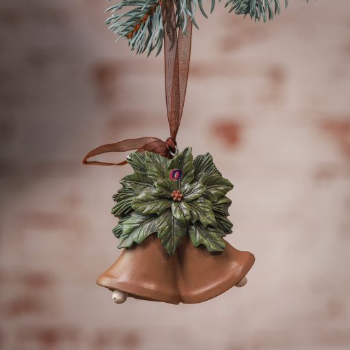 Csengő fagyallal akasztós poly 7x4x8 cm krém, barna 2 féle