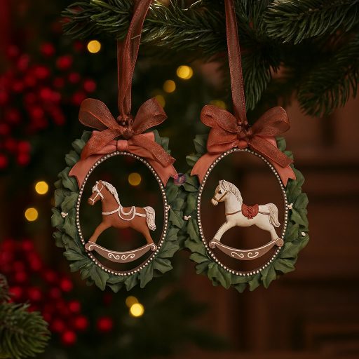 Koszorú hintalóval akasztós 7x1x9 cm 2 féle