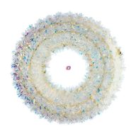 XL Karácsonyi koszorú ajtódísz irizáló, fehér 45 cm XL Karácsonyi koszorú ajtódísz irizáló, fehér 45 cm