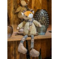   Ultracuki Róka figura, lógóülábú, textil 40 cm barna, bézs