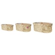 Kaspó ovális, ültethető 30x19x11 cm 3db/szett