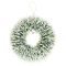Koszorú havas akasztós műanyag 45x45x7 cm zöld