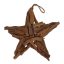 Csillag akasztós fa 21x21x5 cm natúr
