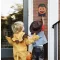 Halloweeni vicces ajtócsengő, tökfej, világító, hangot adó