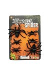 6db-os Halloweeni pók dekor szett plüss 5-8 cm