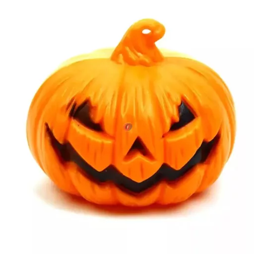 Tök Halloween LED-es műanyag 6 cm narancssárga