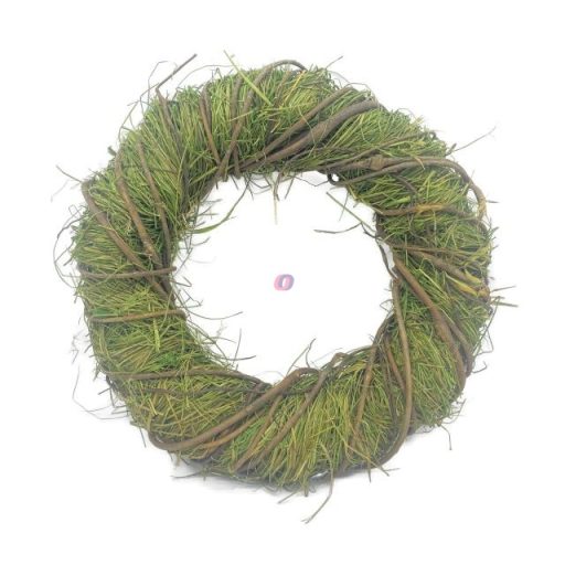 Koszorú szalma 38 cm világoszöld