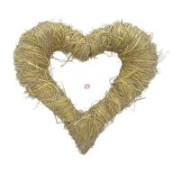 Szív alap szalma 25x23 cm natúr