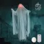 Menyasszony Halloween óriás figura hangot adó, mozgó LED-es műanyag, textil 110x10x183 cm fehér