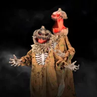   Animatronikus Halloweeni madárijesztő világító, hangot adó, mozgó  170 cm