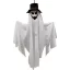 Akasztható Halloween szellem kalapban 90 cm