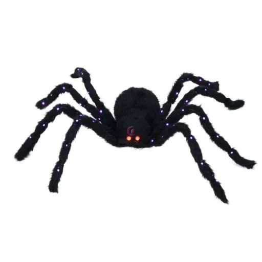 XXL Halloweeni LED-es óriás pók 140 cm