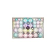 100 db-os Karácsonyfadísz szett – 3cm, 4cm, 6cm pasztell