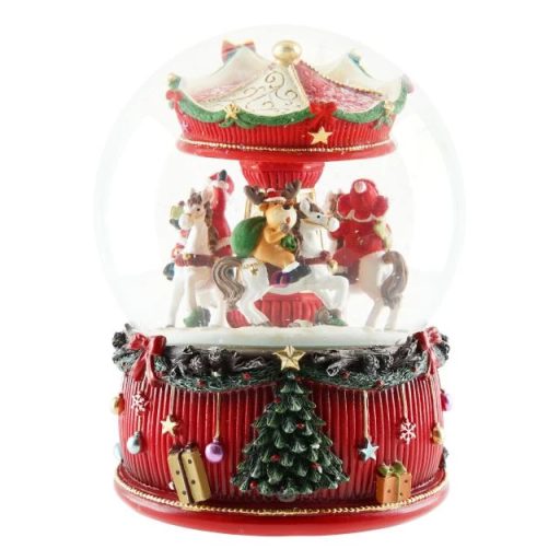 Rázógömb Rázógömb körhintával, forgó, zenélő 20x14 cm