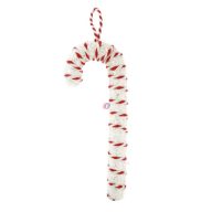   Cukorbot óriás akasztós, flitteres polyfoam 30x11x3,5 cm fehér, piros