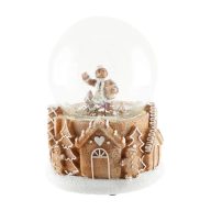   Hógömb mézeskalács figurával, LED-es (11,2 × 11,2 × 14,7 cm)