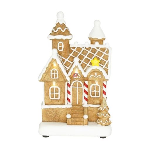 Dioráma Mézeskalács ház LED-es 19,5 cm